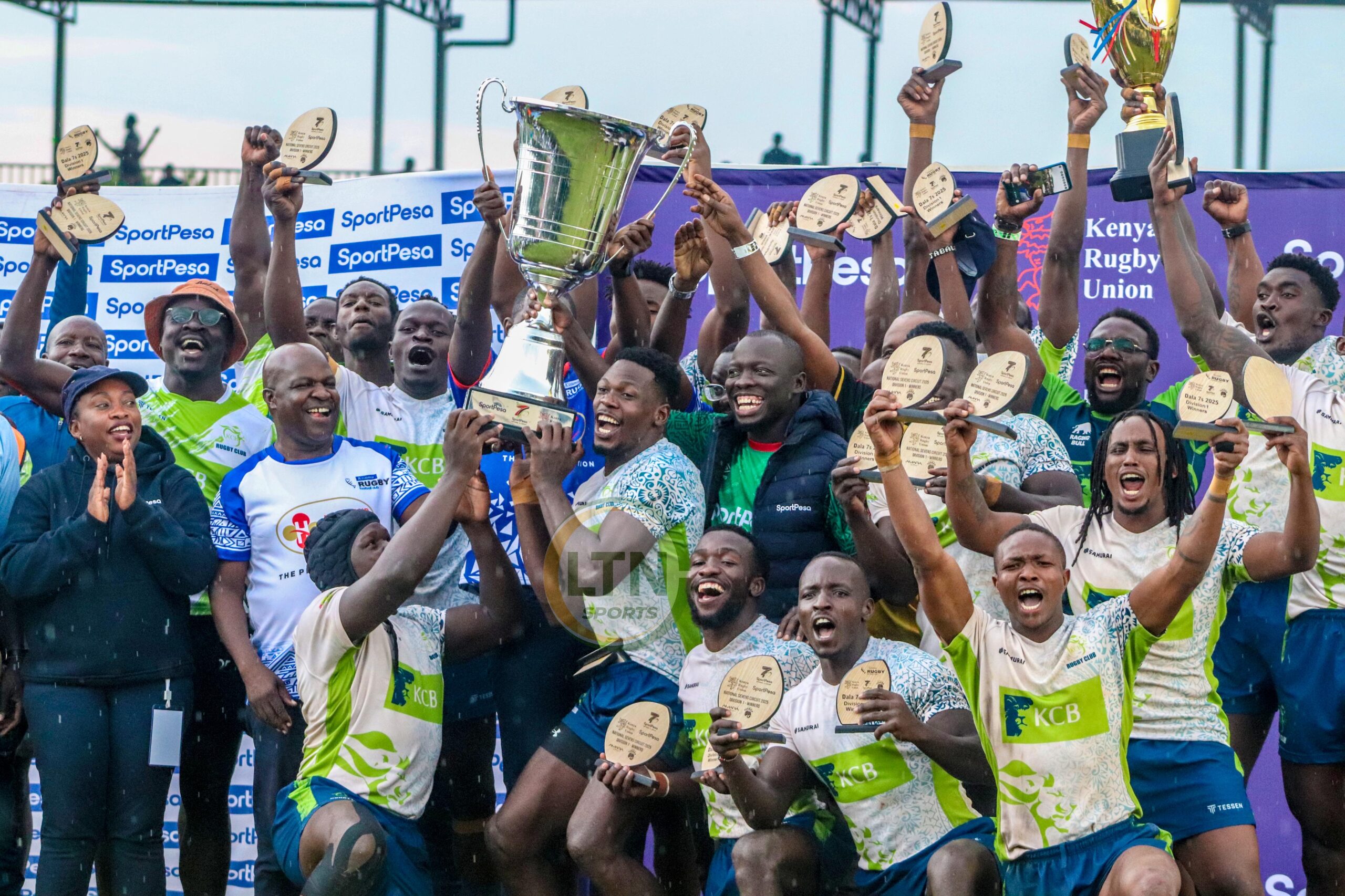 KCB Complete Perfect Finish, Edge Kabras to Win Dala 7s Cup in Wet Weather Thriller