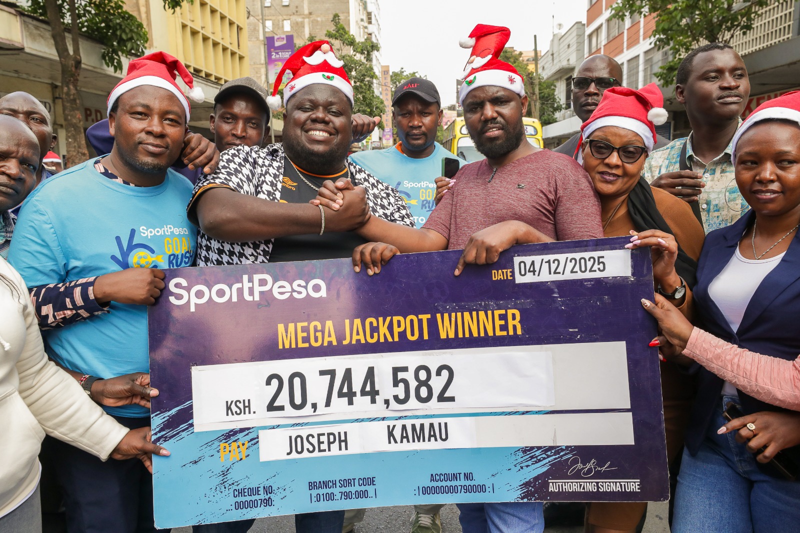 Early Christmas for tailor, after winning 20 million SportPesa Mega Jackpot / Nairobi tailor wins 20 Million SportPesa Mega Jackpot.